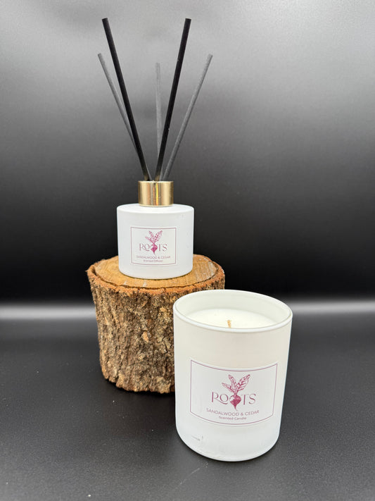 Roots Home Scented Candle - Sandalwood and Cedar