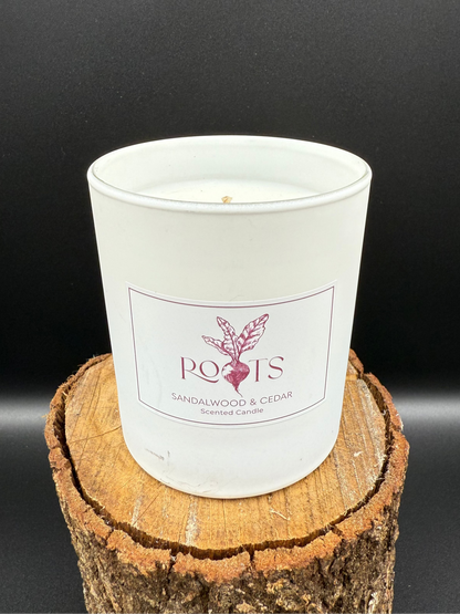 Roots Home Scented Candle - Sandalwood and Cedar