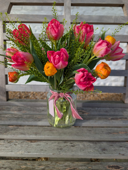 Spring Tulip Vase Arrangement